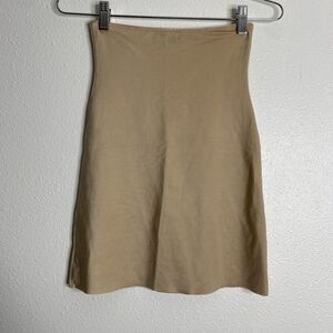 Spanx Simplicity Half Slip Tan Raw‎ Hem Skirt Size M